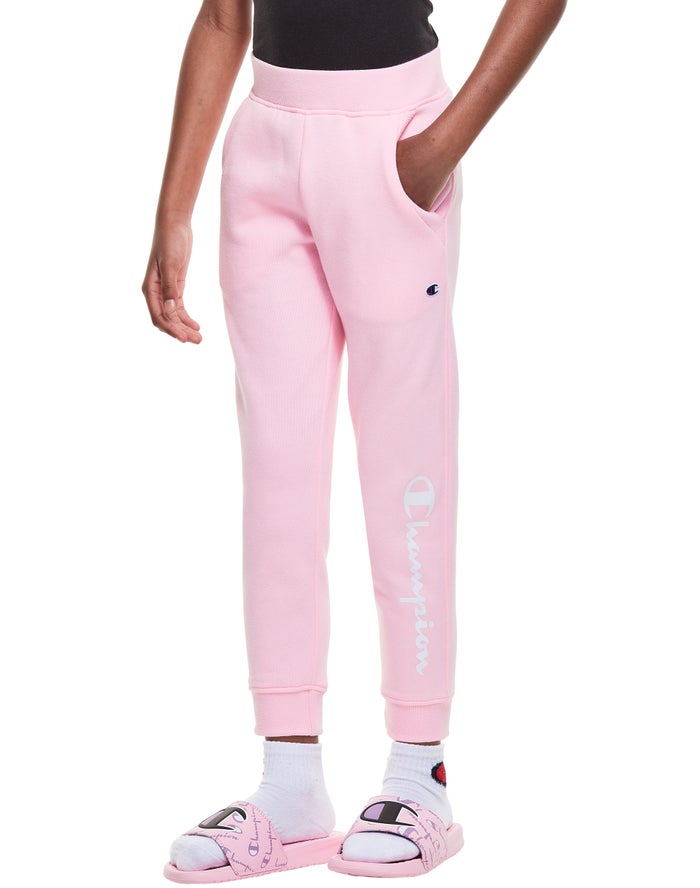 Jogger Champion Niña - Fleece Script Logo ( Rosas ) 6239105-NA